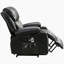 La chaise longue électrique Power Lift, adaptée aux personnes âgées, avec fonctions de chauffage et de vibration, en cuir avec USB, peut être utilisée pour s'allonger. Noir
