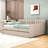 Full Size Velvet Daybed with Pull-Out Twin Trundle-252850191