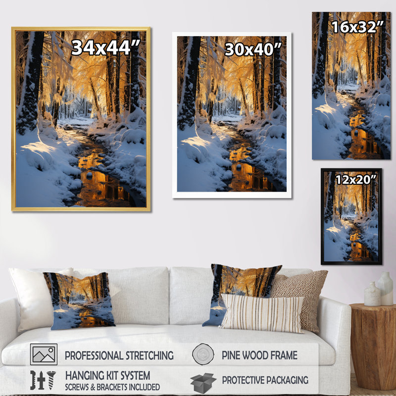 Mirryah Alaska Silent Winter I - reproduction, H 32 po x l 24 po x P 1 po, Toile tendue