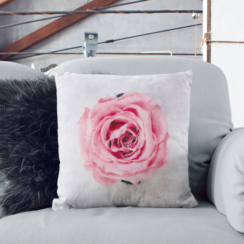 Lone Painting Cushion with Filling, Black, 55cm H x 55cm W x 20cm D