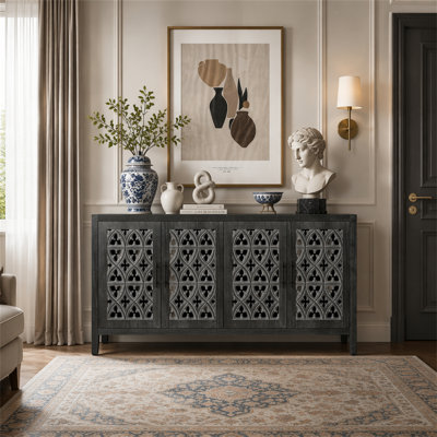 Hollow Four Door Antique Cabinet
