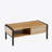 Rattan Coffee Table, Sliding Door For Storage, Metal Legs For Living Room-1778997516-1778997518