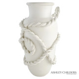Twisted Amphora Vase-Matte White
