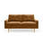 70''Velvet Square Arm Modern Style Sofa With Golden Leg-903016203