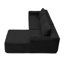 Canapé d'angle modulaire de 246 cm avec méridienne, canapé en velours côtelé d'angle pour salon, assise profonde et moderne, noir-1573250825