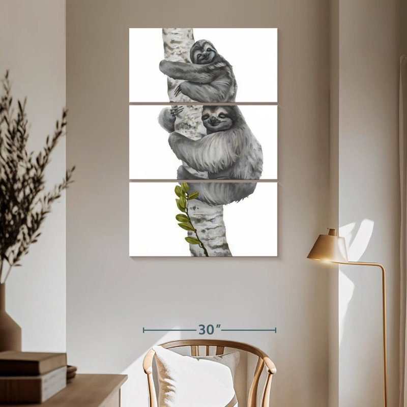 Brampt Sleepy Sloths, 65" H x 42" W