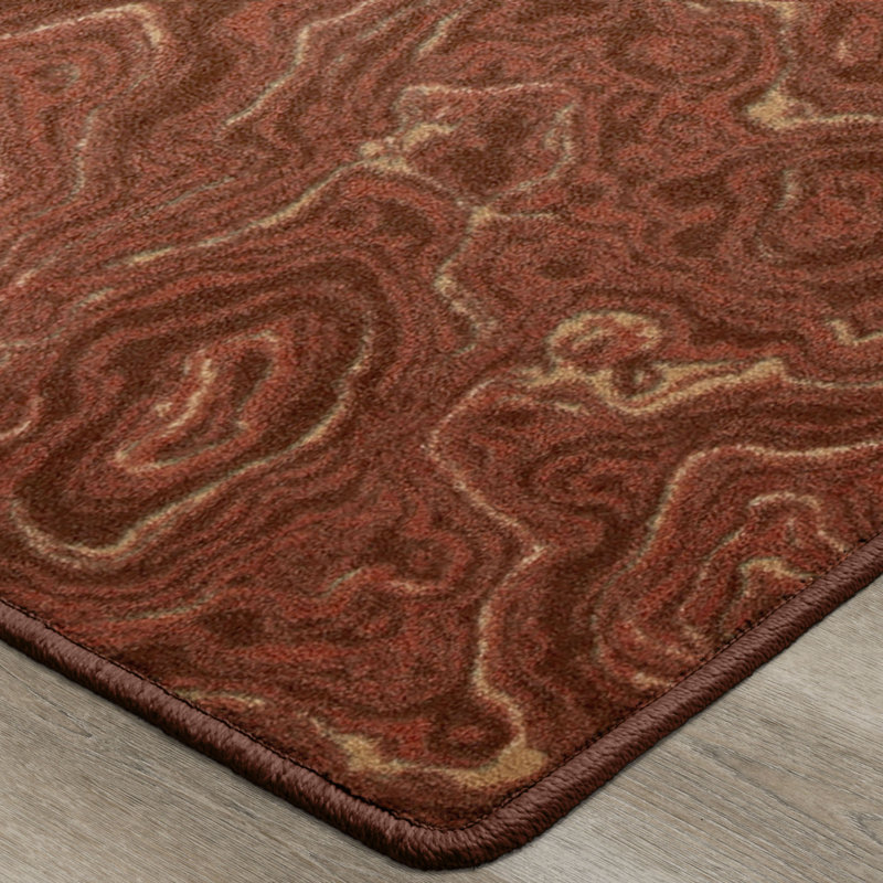 Tapis ocre rouge Imagine, Rectangle 10 pi 9 po x 13 pi 2 po