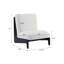 Chaise d'appoint Scott Living Moda blanche avec structure en bois massif noir, ensemble de 2-873702466-873702477