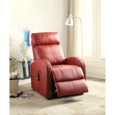 Ricardo Red PU Recliner W/ Power Lift