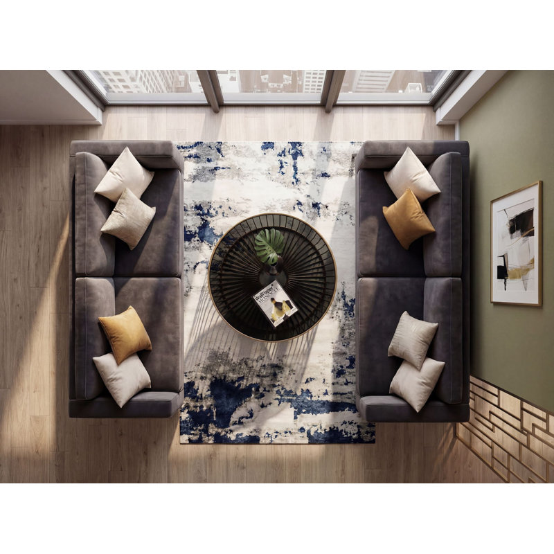 Round Glass Coffee Table with Gold Frame