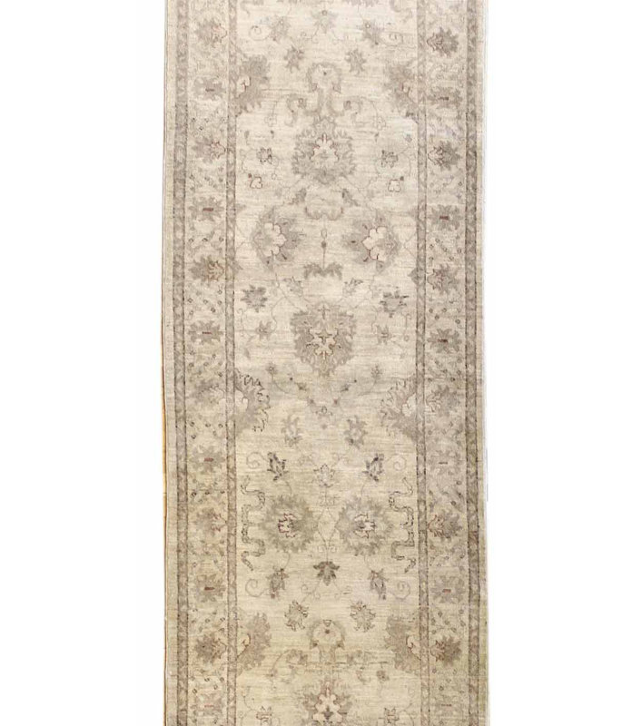 Tapis unique ivoire / brun 3 pi x 28 pi 2 po Sultanabad