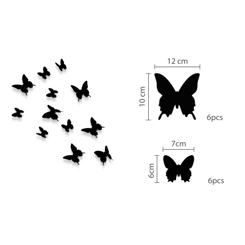 Décalcomanie murale papillon 3d
