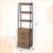 17 Stories Ladder Bookshelf Tall Bookcase W/ 3 Open Shelves Printer Stand 3 Storage Drawers-1610200098