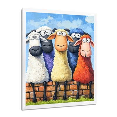 Funny Family Of Sheep Cartoons III - Sheep Wall Décor