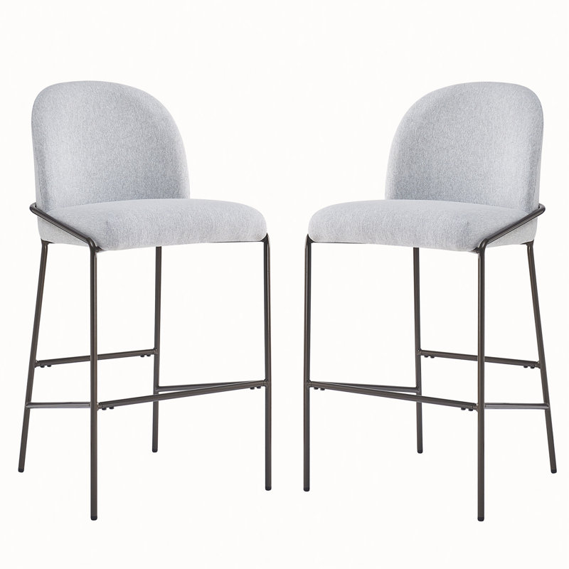 Ensemble de 2 tabourets de bar Galen, Gris