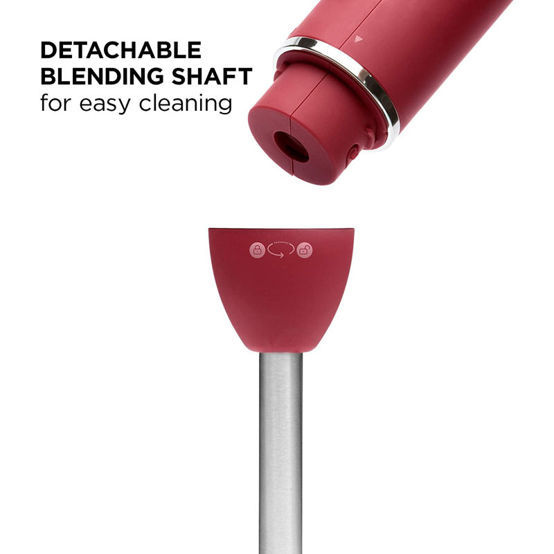 Belfry Kitchen Rockdale 2 Speed Hand Immersion Blender, Red