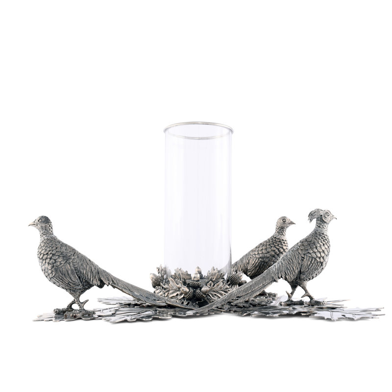 Hurricane pilier en verre Morning Hunt Pheasants