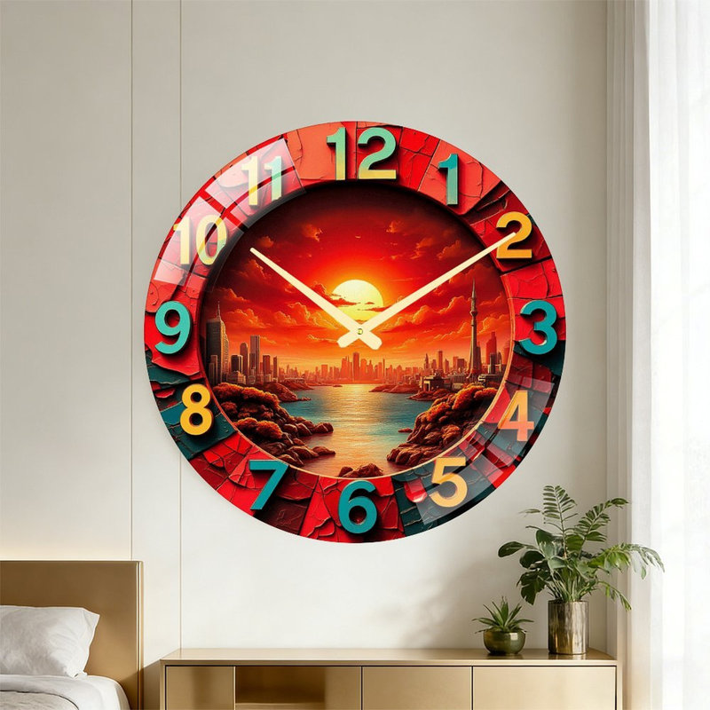 Horloge murale Sunset View