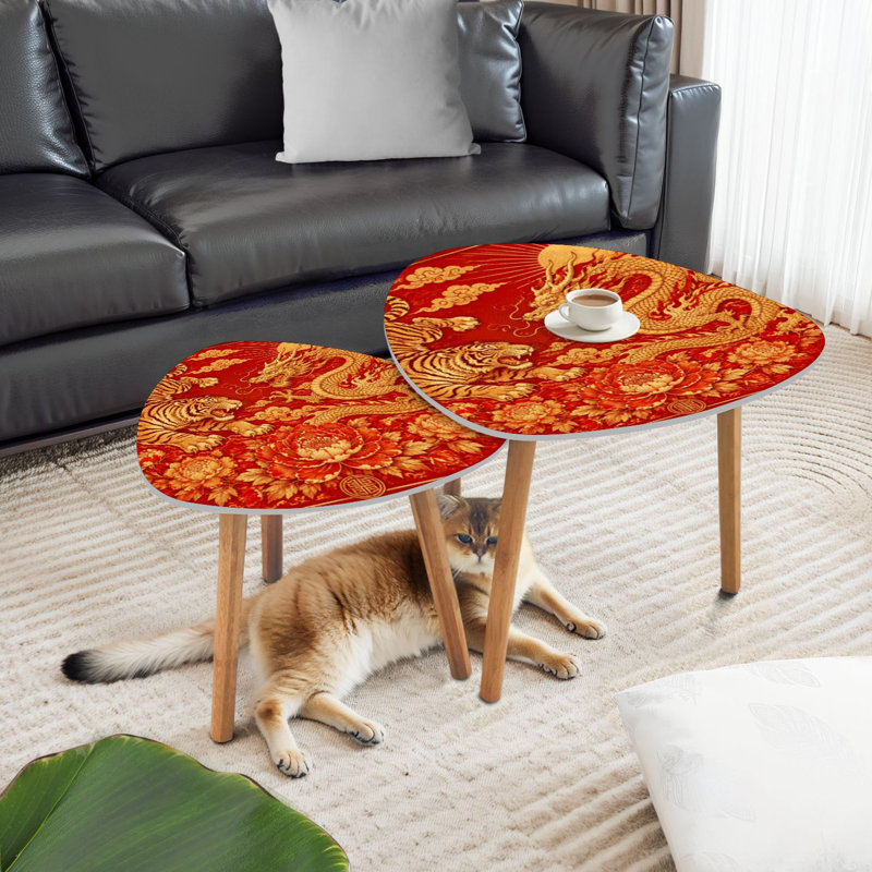 Ensemble de 2 tables basses gigognes Triangle