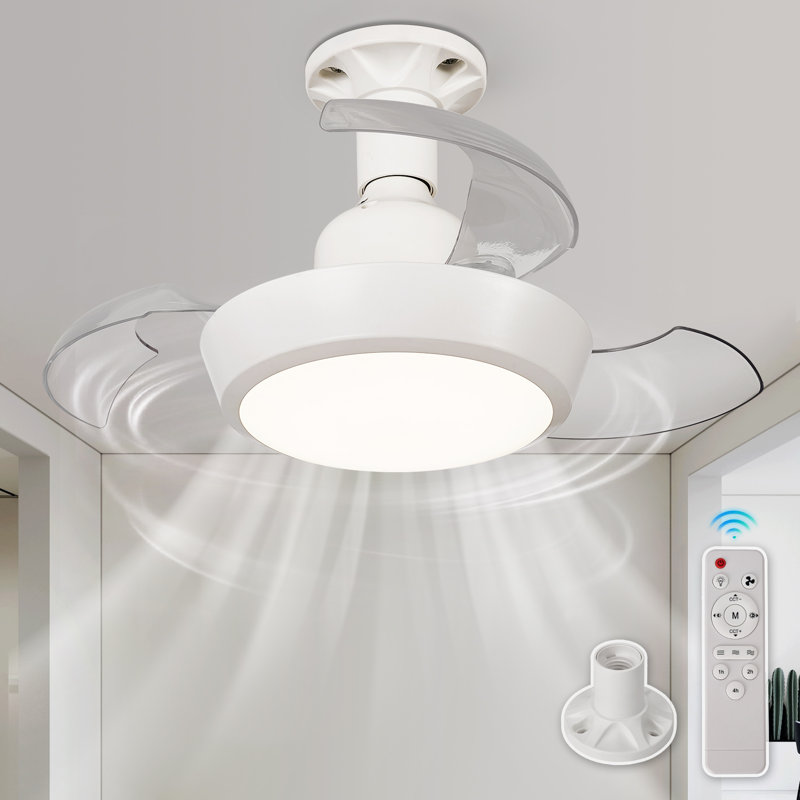 42cm Ceiling Fan with Light Kit, White
