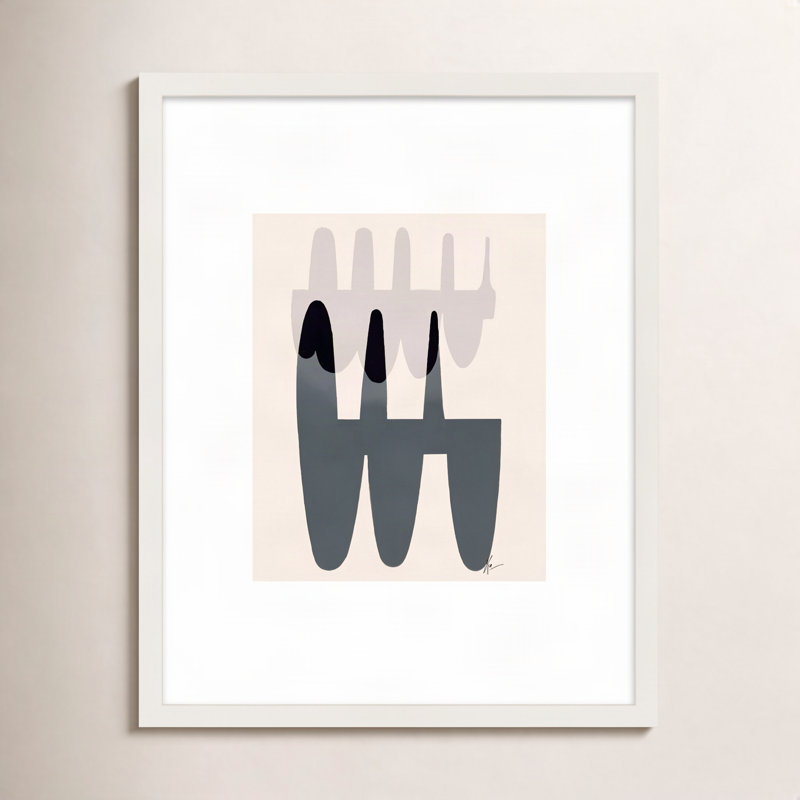 Joelle 3 By Lee Lessem - Framed Wall Art, 30" H x 24" W x 1.25" D, White Framed