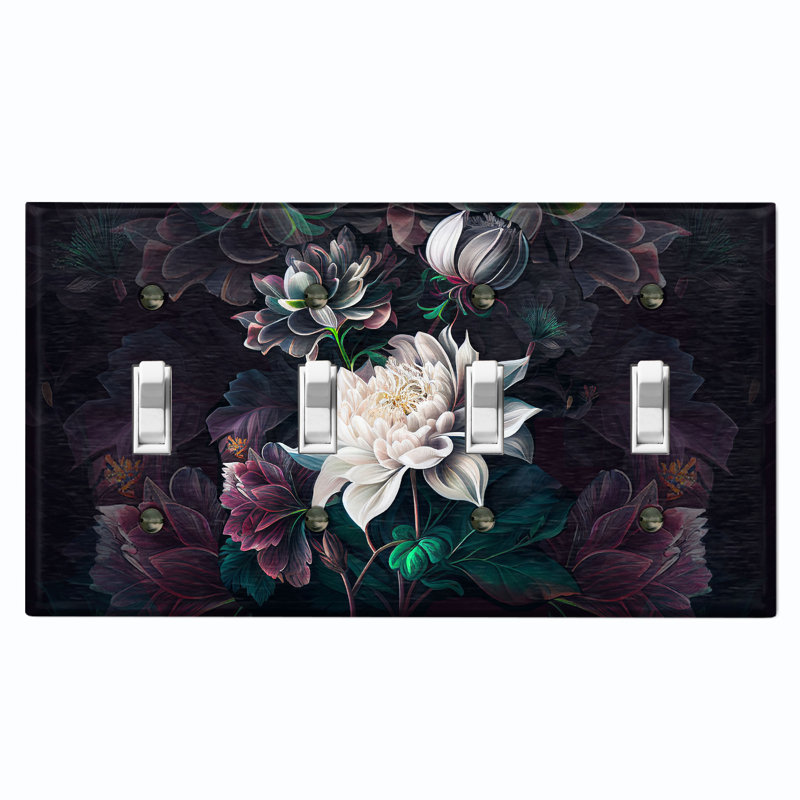 Landscape & Nature Themed 4 - Gang Toggle Light Switch Standard Wall Plate