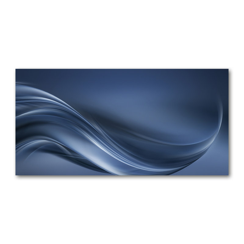 Grey Wave - Wrapped Canvas Print, 50cm H x 100cm W