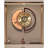 Orange Brown Golden Leather Round Wall Clocks