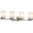 Sharyn 4-Light Indoor Chrome Bathroom Vanity Wall Mount with Frosted Glass Cylinder Shades