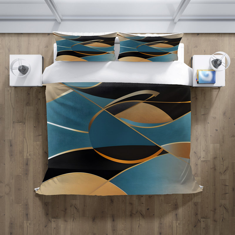 Abstract Duvet Cover, King Duvet Cover + 2 King Shams