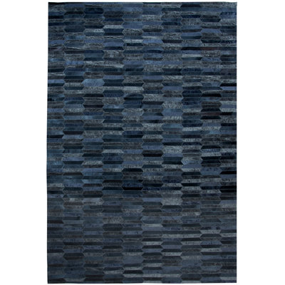 Olio Cowhide Geometric Area Rug