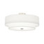 Plafonnier semi-encastré cylindrique en tissu 4 lumières-549500521