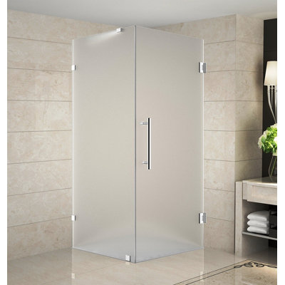 Aquadica 32" x 72" Square Hinged Shower Enclosure