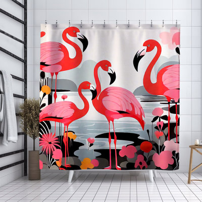 Rideau de douche Wila Flamingo