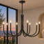 Grand lustre 8 lumières à intensité variable l 44 po