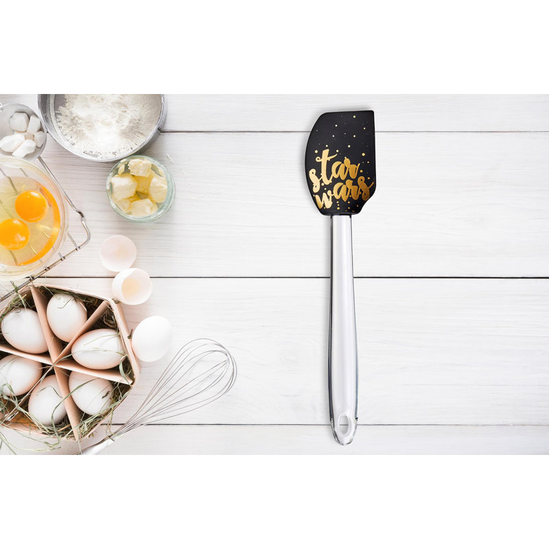 Spatule en silicone 11 po Star Wars - noir / or Texte «Star Wars»