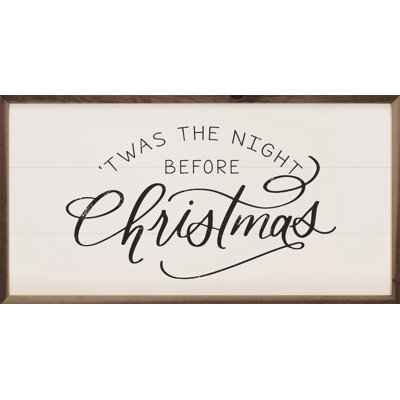 Twas The Night Before Christmas Black On White