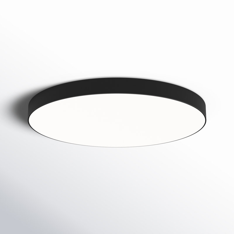 Randall Acrylic LED Flush Mount, 0.75" H 9" W x 9"D, Black