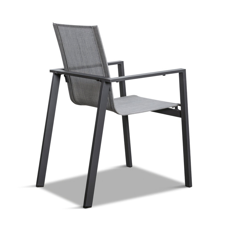 Lift Outdoor Dining Armchair, Slate, Driftwood