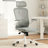 1 Ergonomic Office Chair With Headrest Adjustable Home Office Desk Chair Supports Up To 300 Lbs Mesh And Leather Construction For Home Offices And Study Rooms Available In Grey And White-2091275140-2091275144