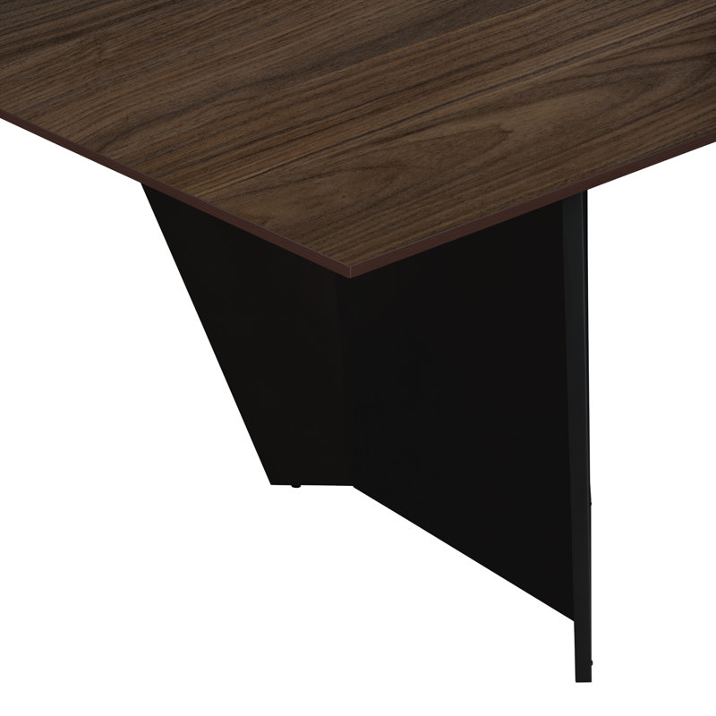 Table de conférence Array avec œillets de puissance, H 29 po x L 96 po x l 48 po, Noyer naturel / noir