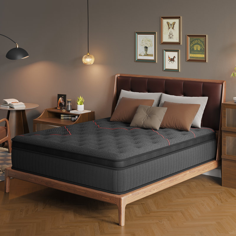 12 Inch Pain Relieving Hybrid Mattress - Extra Lumbar & Hip Support, Fiberglass-Free Bed in a Box with 365-Night Trial, CertiPUR-US Certified No Odor Mattress