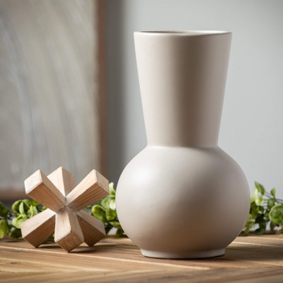 Dariana 12" Modern Matte Gourd Vase, Ceramic