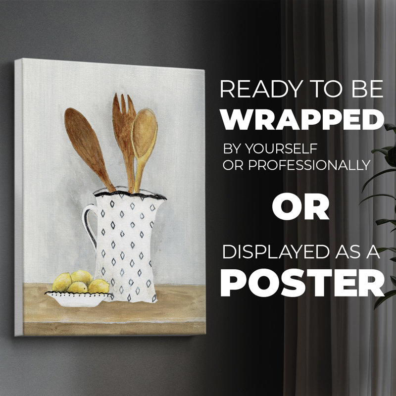 Cottage Kitchen III - Impression sur toile seulement - NON-CADRE, H 12 po x l 8 po