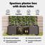 Jardinière en plastique brun 3 pièces vidaXL