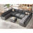 Neemi 33.5" H U-Shaped Sleeper Sectional-1753596633
