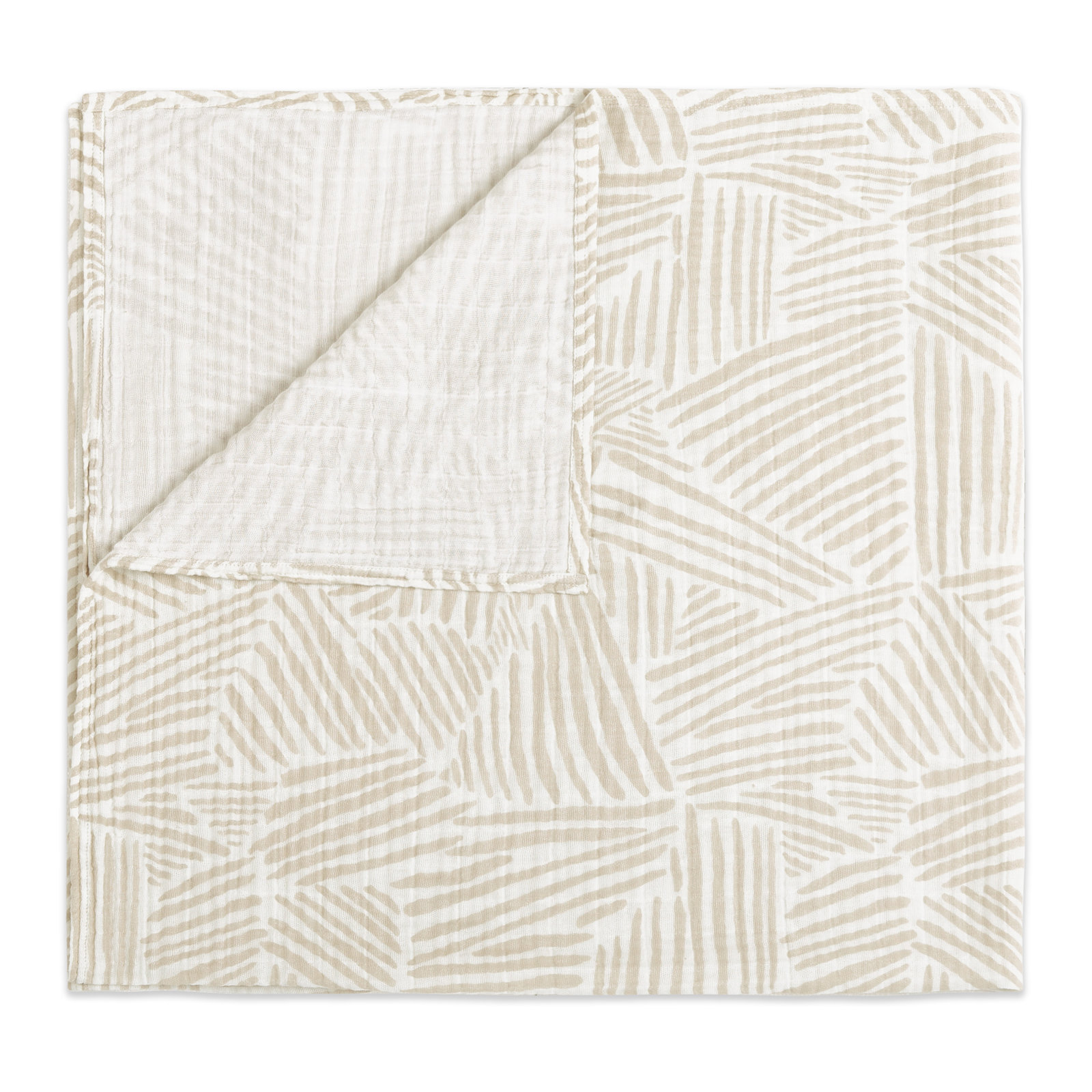 Oat Stripe Muslin Cotton Swaddle Blanket
