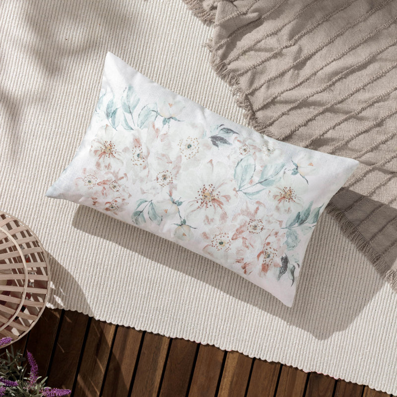 Canina Indoor / Outdoor Floral Rectangular Lumbar Cushion Cover