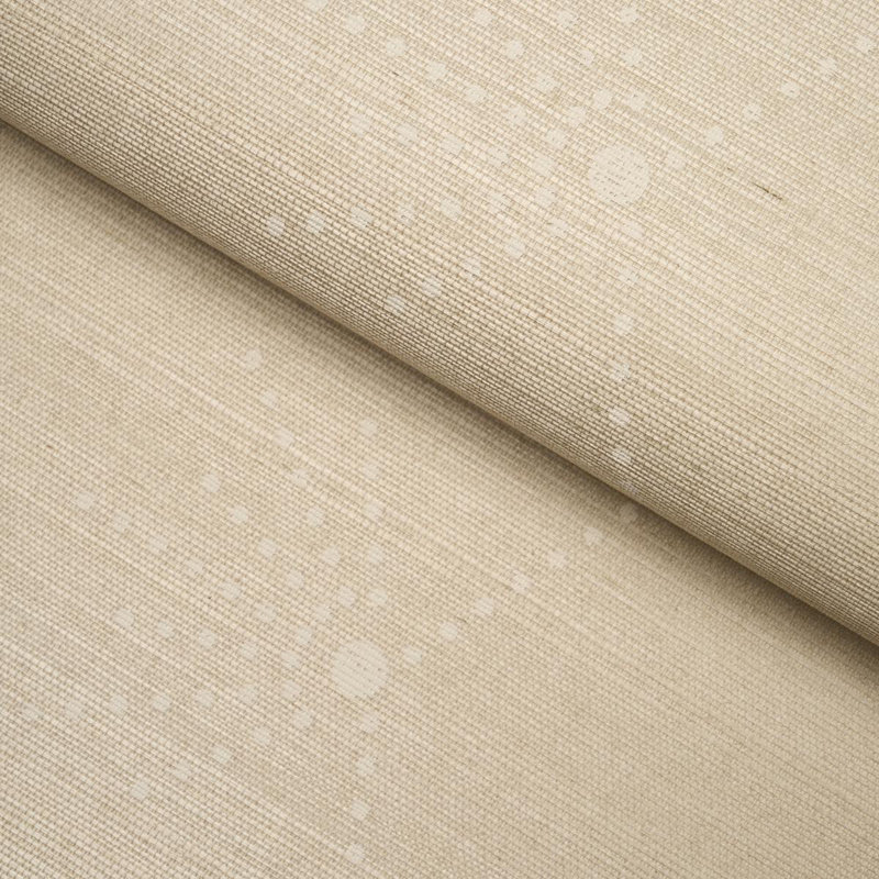 Papier peint à rayures en sisal Royere, Tanné