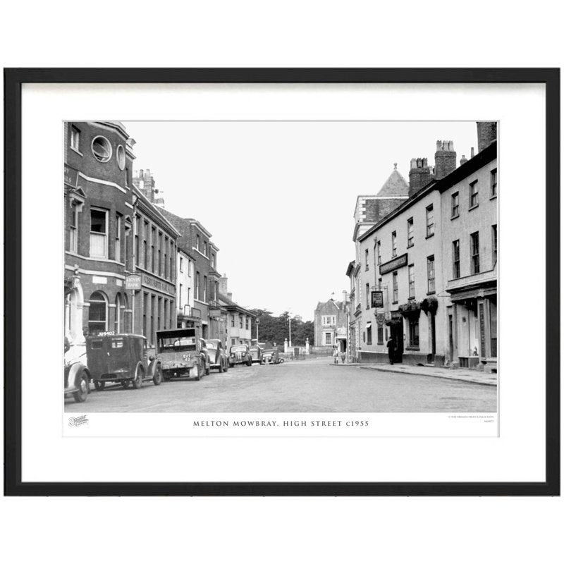 Melton Mowbray, High Street C1955 - Single Picture Frame Print, 31.5cm H x 38.8cm W x 2.3cm D